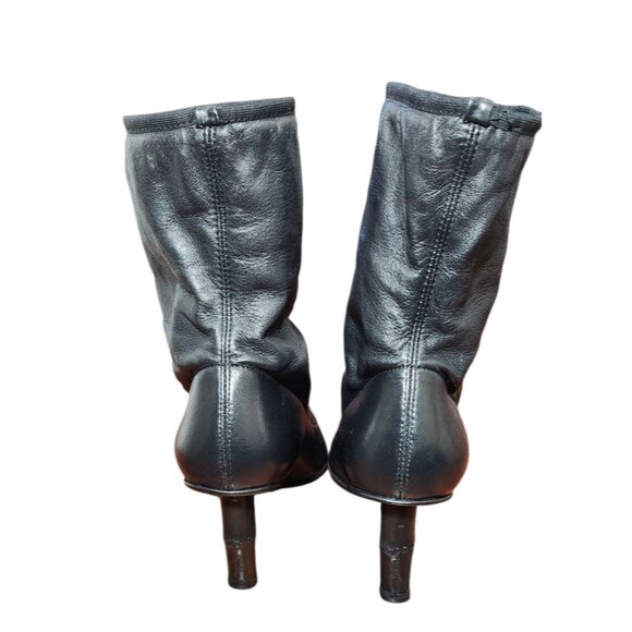 Gucci by Tom Ford S/S 2002 Bamboo Ankle Boots stretch leather bamboo heel bootie - Picture 12 of 16